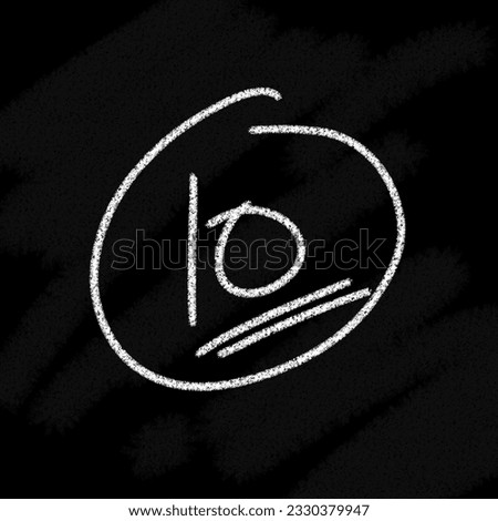 Logo value 10 20 30 40 50 60 70 80 90 100, A B C D E F, cross logo, mines, plus, exclamation mark and question mark, yes, no, check and cross false mark against black chalk board background