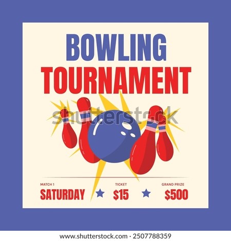 Bowling Tournament Social Media Post