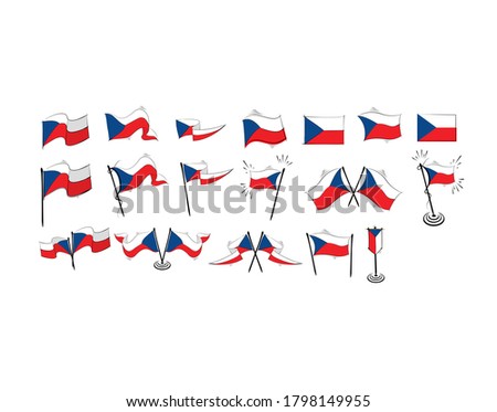 Czechoslovakia flag on white background in vector illustration Сток-фото © 