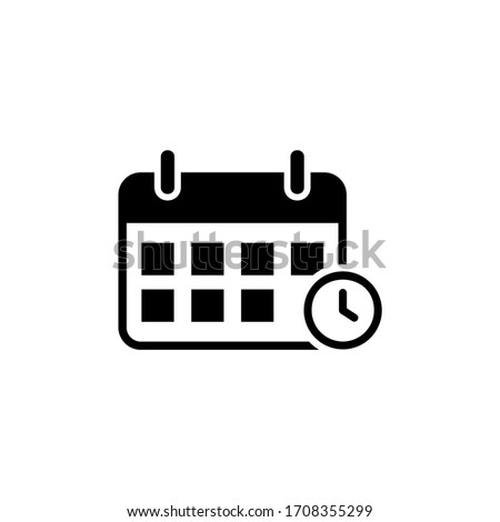 Calendar icon vector. Schedule icon isolated