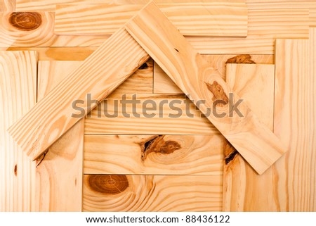 Planed boards with interesting texture of the tree