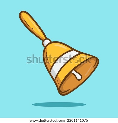 Hand drawn school bell. Hand drawn style vector illustrations