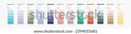 2024 color trends fashion palette catalog samples in hex and pastel rgb colour
