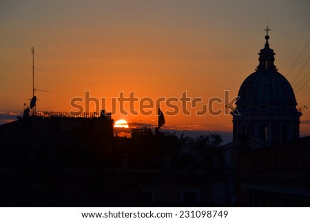 Roman Sunset, Italy