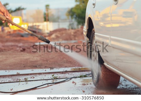 car wheel wash with water jet pump before out of construction site,sludge in rainy season
