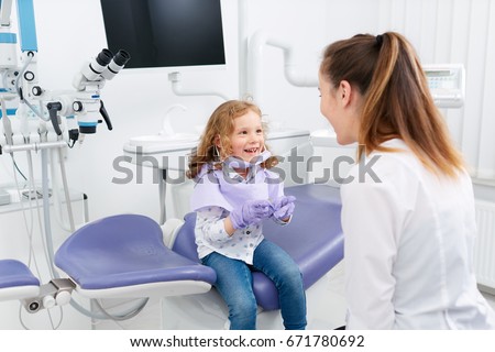 Similar – Image, Stock Photo Young Girl In Dentist