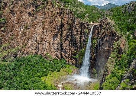 Similar – Image, Stock Photo View between the canyon of houses from the island La Gorée to Dakar