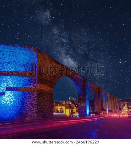 Similar – Image, Stock Photo star trail Wall (building)