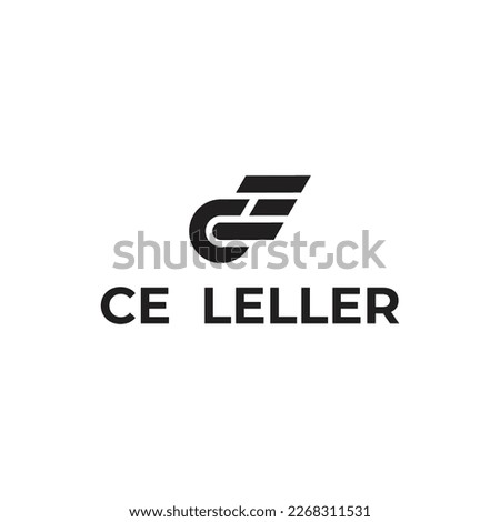 Ce c e letter logo design creative icon modern vector