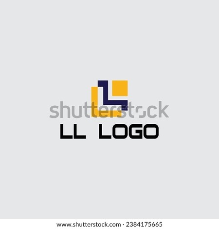 LL letter Monogram logo design 