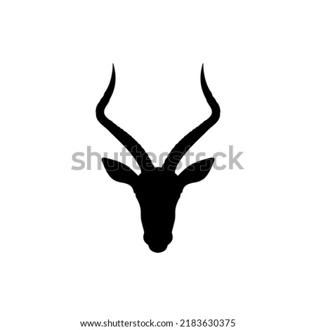 Impala Head Silhouette Vector Logo For The Best Impala Head Icon Illustration. The best choice for Impala head illustration icon design, both for digital and print designs about Impala.