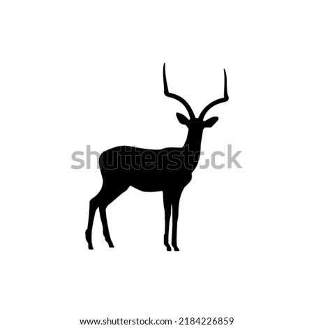 Impala Silhouette Vector Logo For The Best Impala Icon Illustration. The best choice for Impala illustration icon design, both for digital and print designs about Impala.
