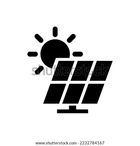 Solar Panels Icon Vector or Solar Panels Icon Isolated on White Background. Solar Panel icon for mobile application or website menu. Solar panel icon simple design, for content about sun energy.