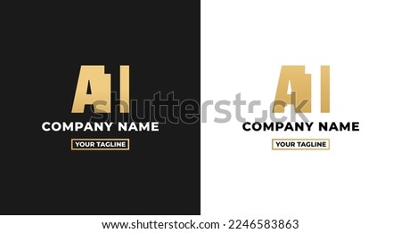 A1 logo or Elegant Logo A1 isolated on white and black background. A1 Logo elegant. Suitable for brand logos or products with the brand name A1. Simple logo for company brand.