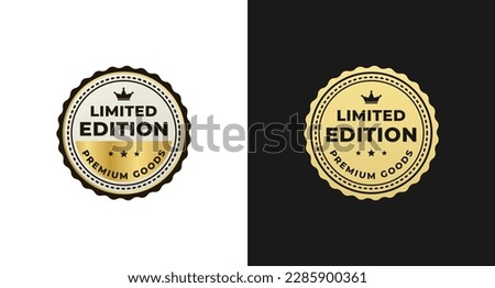 Limited edition label or Limited edition tag vector isolated in flat style. The best Limited edition label for product packaging design element. Limited edition sign vector isolated.