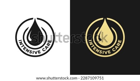 Intensive care label or Intensive care mark vector isolated in flat style. Simple Intensive care stamp vector for product design element. Intensive care label for packaging design element.