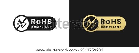 RoHS logo or RoHS label vector isolated in flat style. The best RoHS logo vector for product packaging design element. RoHS label vector for packaging design element.