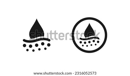 Hydration skin icon or Hydration skin sign vector isolated in flat style. Best Hydration skin icon vector for product packaging design element. Hydration skin sign for packaging design element.