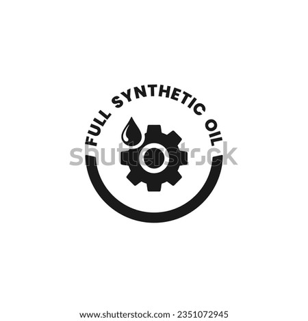 Full Synthetic oil icon or Full Synthetic icon vector isolated in flat style. Full Synthetic oil icon for apps, websites, product packaging design element and more.