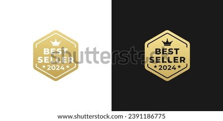 Best Seller 2024 Logo Vector or Best Seller 2024 Label Vector Isolated. Best seller 2024 logo vector for product, print design, apps, websites, and more about best seller product.