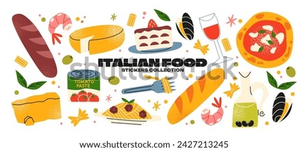 Similar – Image, Stock Photo Traditional pasta with seafood. The chef prepares a pasta marinara. The chef decorates the dish with tweezers. Spaghetti with seafood. Mediterranean Kitchen. People at work. Close-up. Body parts