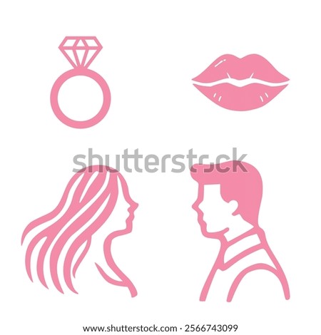 Image, Stock Photo the kiss Wedding Masculine