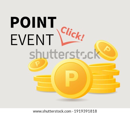 Stores advertising the benefits of earning points illustration set. coupon, gold, event, lotto, bank. Vector drawing. Hand drawn style.
