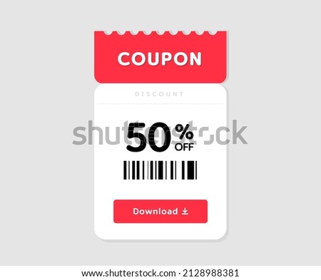 The shopping mall issues event coupons for discounts illustration set. tickets, coins, the market, the dollar, Barcode. Vector drawing. Hand drawn style.