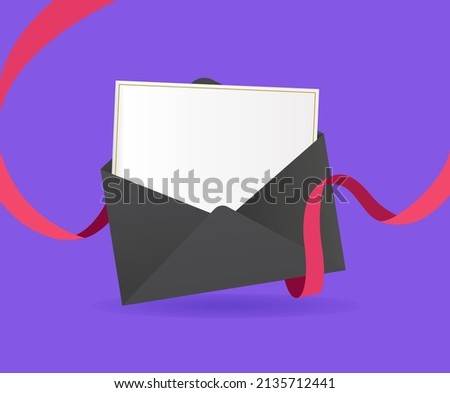 Department store that sends gift certificates and letters related to the event to many people at the end of the year illustration set. ribbon, paper, gift, present.Vector drawing. Hand drawn style.