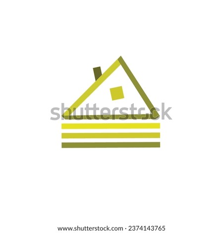 roofed chimney house vector design