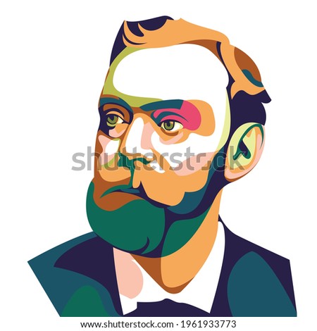 This an illustration Alfred Nobel was a Swedish chemist, engineer, inventor, businessman, and philanthropist. He held 355 different patents, dynamite being the most famous vector