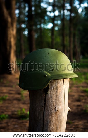 Military helmets , ammunition