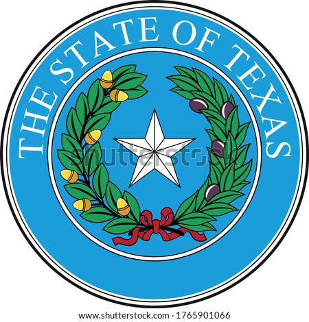 Great Seal of US Federal State of Texas (The Lone Star State)