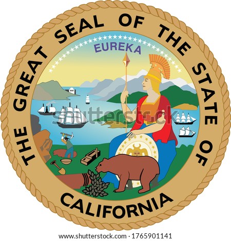 Great Seal of US Federal State of California (The Golden State)