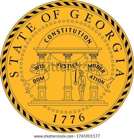 Great Seal of US Federal State of Georgia (The Peach State)