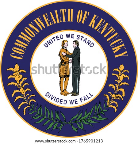 Great Seal of US Federal State of Kentucky (Bluegrass State)