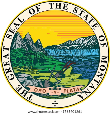 Great Seal of US Federal State of Montana (Big Sky Country)