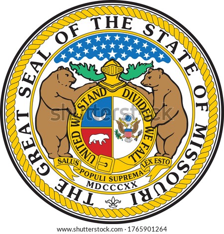 Great Seal of US Federal State of Missouri (Show Me State)