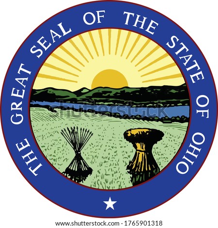 Great Seal of US Federal State of Ohio (The Buckeye State)