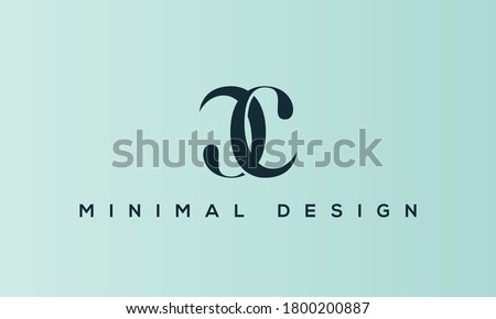 alphabet letters monogram icon logo CC