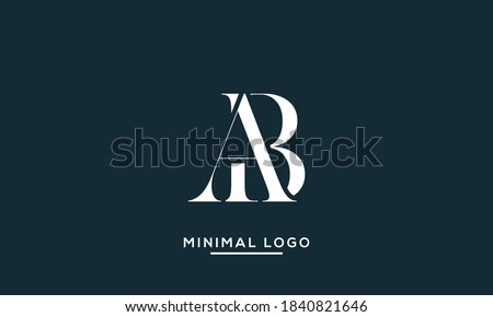 alphabet letters monogram icon logo AB or BA
