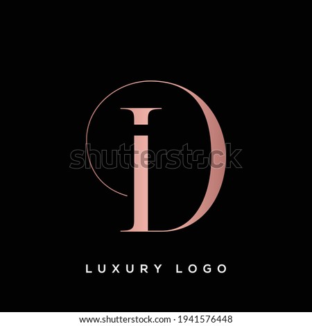 Abstract letter DI logo. This logo icon incorporate with abstract shape in the creative way. Stock fotó © 