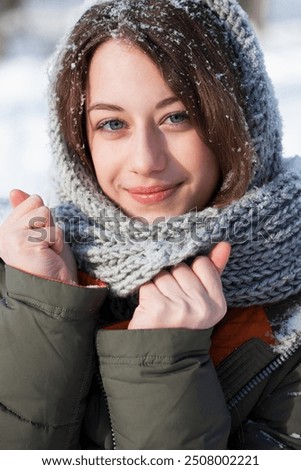 Similar – Image, Stock Photo A young beautiful girl in a studio session