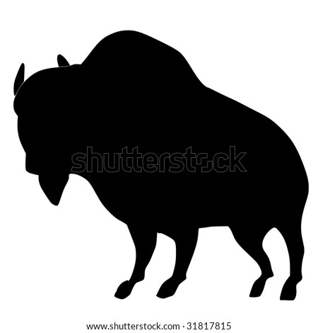 Silhouette Of Buffalo Stock Vector Illustration 31817815 : Shutterstock