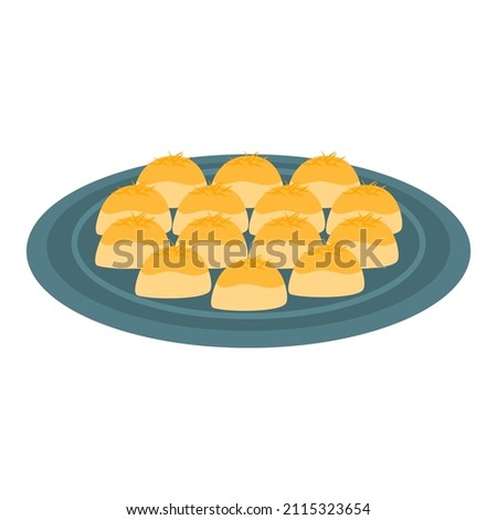 nastar cookies on plate illustration