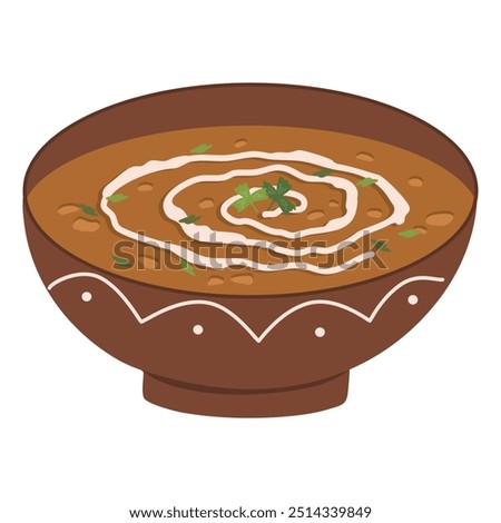 Dal makhani (or dal makhni), India curry made from lentils (urad)