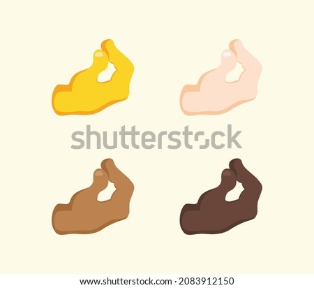 Pinched Fingers Gesture Icon. Pinched Fingers emoji. Pinched Fingers sign. All skin tone gesture emoji Stockfoto © 