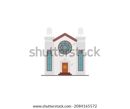 Synagogue vector isolated icon. Synagog emoji illustration. Synagogue vector isolated emoticon