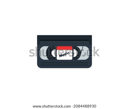 Videocassette vector isolated icon. Videocassette emoji illustration. Videocassette vector isolated emoticon
