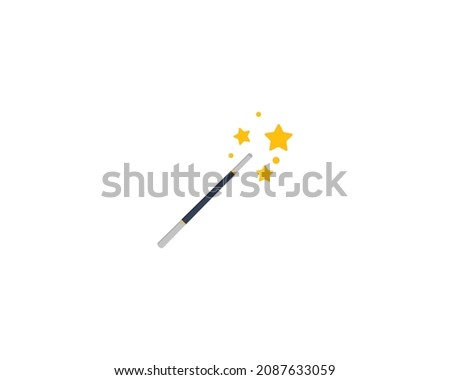 Magic stick vector isolated icon. Emoji illustration. Magic wand vector emoticon